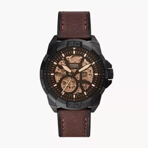 FOSSIL BRONSON AUTOMATIC BROWN LEATHER