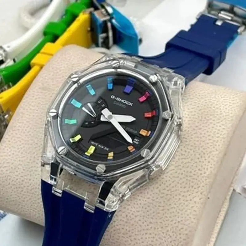 G-shock Blue Rainbow Silicon Premium Watch - Image 3