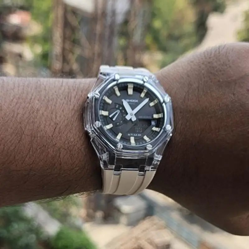 G-shock Cream Silicon Premium Watch - Image 3