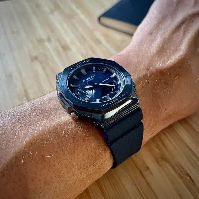 G-shock Gm 2100 Stainless Steel Blue Watch - Image 3