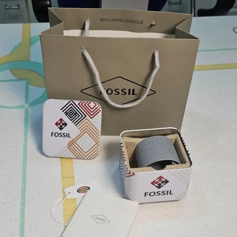 Fossil Grant Leather Belt Full Black Watch - Image 2