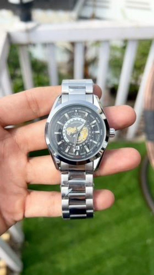 OMEGA SEAMASTER WORLDTIMER shift movement back open - Image 2