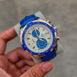 Edifice Blue Leather Watch