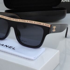 Branded Chnl Prs Full Black Sunglasses (With Original Kit)
