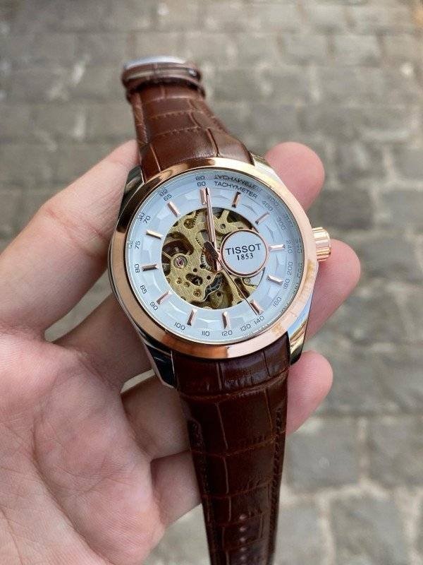 TISSOT 1853 AUTOMATIC PRIMIUM QUILTY LEATHER WATCH - Image 3