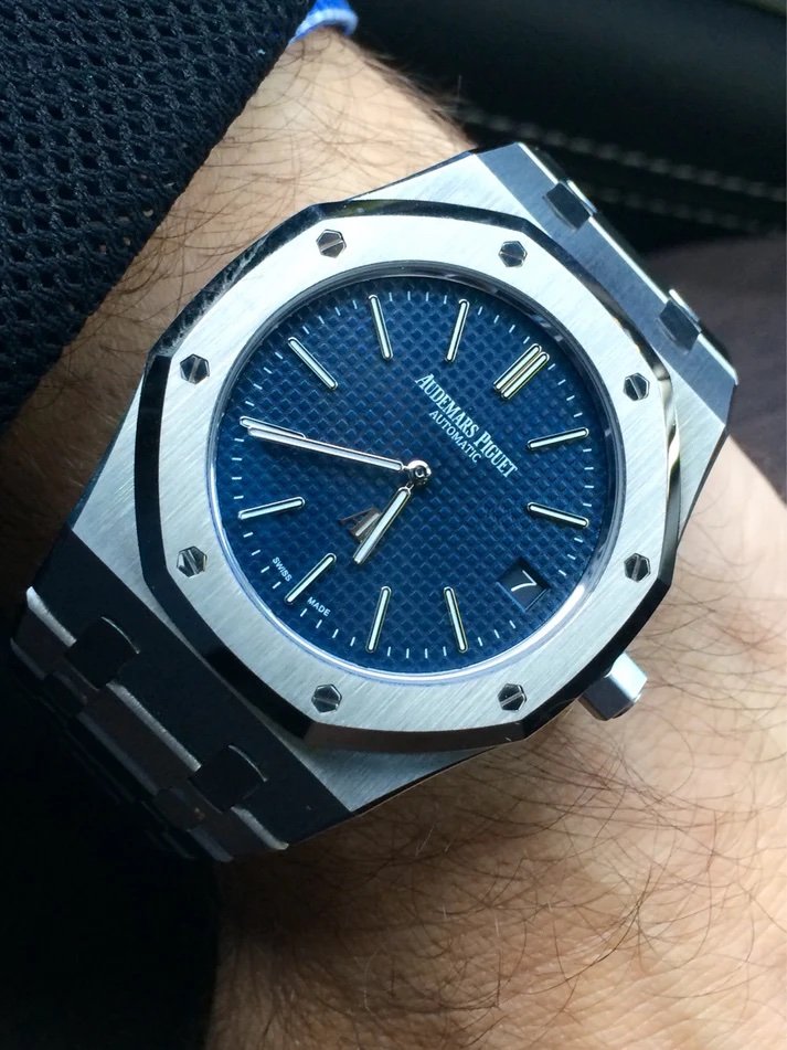 Audemars Piguet AP Royal Oak Silver Blue Metal - Image 2