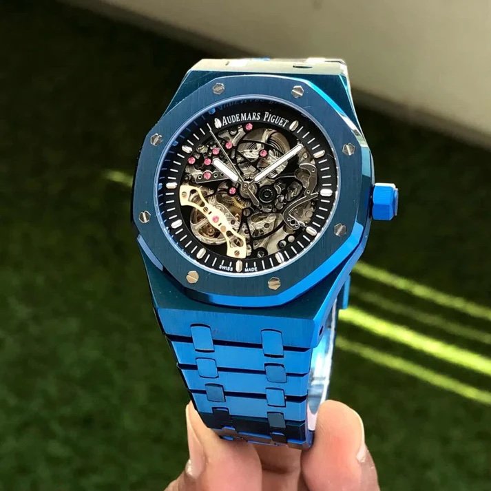 Audemars Piguet Skeleton AP Royal Oak Dark blue Skeleton Metal - Image 3