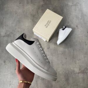 Alexander McQueen White Sneakers With Card Bill carry Bag & Og Box