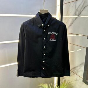 Tommy Hilfiger Black Oxford Lycra Premium Shirts F2620-BL